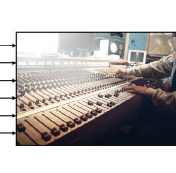 Mixing board for real-life sounds 